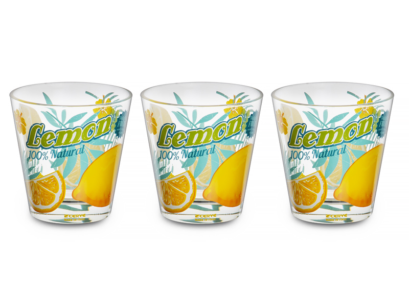 набір з 3-х склянок "лимон" 250 мл.