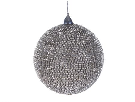 Прикраса декоративна куля срібло 10см