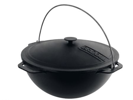 Казан азіатський чавунний з чавунною кришкою-сковородою TM BRIZOLL 8 л Азія