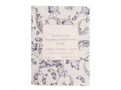Скатертина водовідштовхувальна "Ornamental" сірий 140х140см