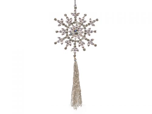 Декоративна прикраса 15 см срібло + 18 см