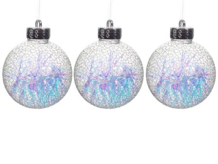 Набір ялинкових прикрас із 3 штук 8 см (пластик)