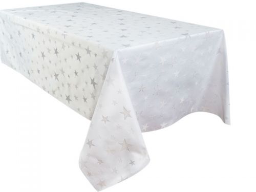 Скатертина з срібним люрексом "Зірки" 160х180 см