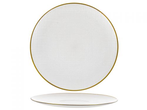 Тарілка сервірувальна скляна 33см