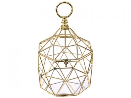 Металева декоративна скринька 16 х 16 х 28см