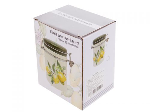 Банка для зберігання "Флер" 15,3 см 600 мл