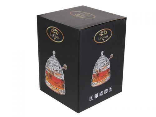 Банка для меду з деревяною палочкою, 14см.