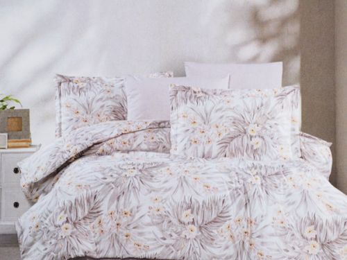 Постільна білизна Vip Saten 220x200 см колір темно-коричневий