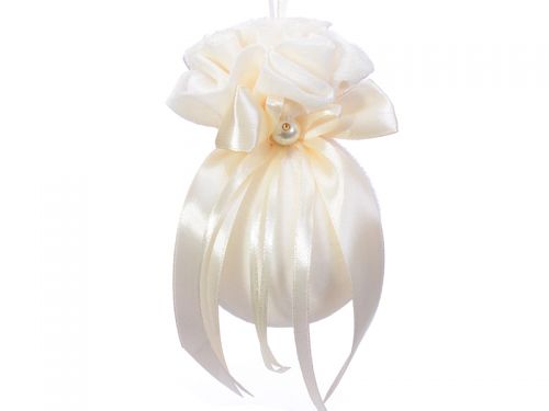 Ялинкова куля Ø 8 см з атласним бантом  