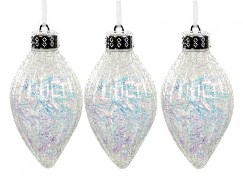 Набір ялинкових прикрас із 3 штук 12 см (пластик)