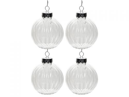 Набір ялинкових прикрас із 4 штук 8 см (пластик)