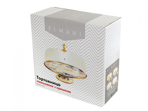 ТОРТІВНИЦЯ ЕМАЛЬОВАНА "BIRD" ELMANI З КРИШКОЮ НА НІЖЦІ, ДІАМЕТР=30СМ