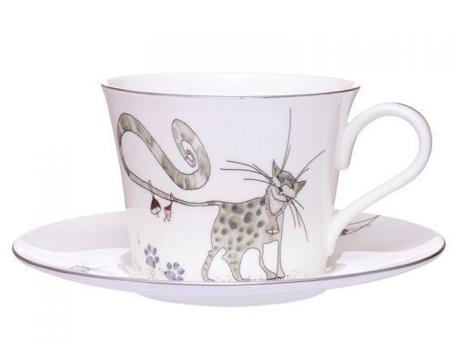 Чайний набір "Веселі коти" 2 пр. 200 мл
