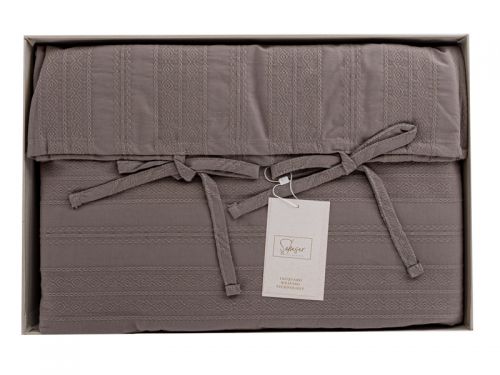 Комплект постільної білизни Lucca сiрий,ранфорс жаккард  200x220 см +4н.50x70 см