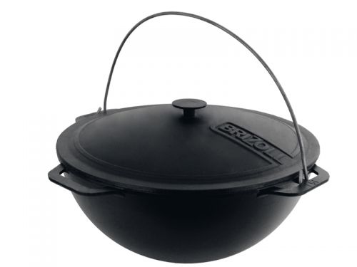 Казан азіатський чавунний з чавунною кришкою-сковородою TM BRIZOLL 8 л Азія