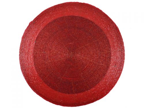 Підкладка для столових приборів декоративна c бісером, діаметр 35см