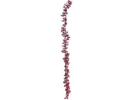 Різдвяна сніжна гірлянда з ягідками 180см