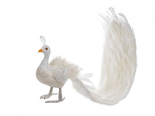 Фігурка Павич 75 см білий (пластик)