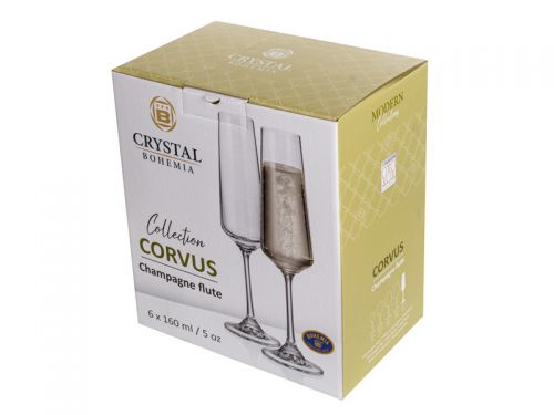 Набір келихів для шампанського "CORVUS" 160 мл 6шт