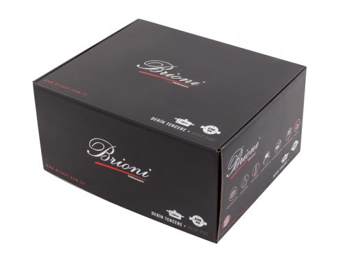 Каструля Brioni антипригарна "Royal Stone Sandstone gold" 24 см, 5 л., 3,5 мм товщ.