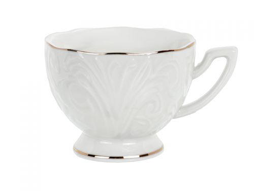 Кавовий набір 12 пр. 90 мл білий із золотом