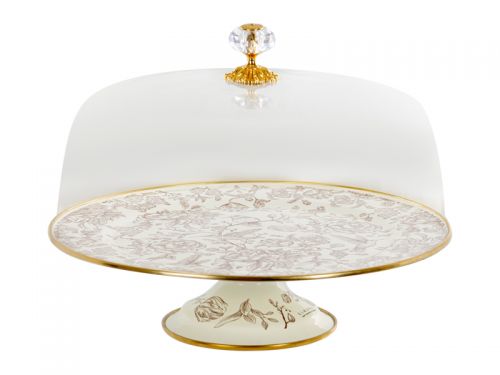 ТОРТІВНИЦЯ ЕМАЛЬОВАНА "BIRD" ELMANI З КРИШКОЮ НА НІЖЦІ, ДІАМЕТР=30СМ