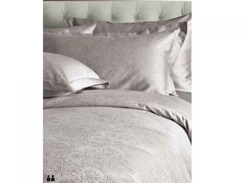 Комплект постільної білизни Marca сатин 200x220 см + 4н.50x70 см Beige