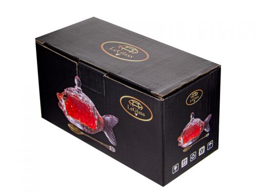 Ікорниця з ложкою "Золота рибка" 16х10 см.