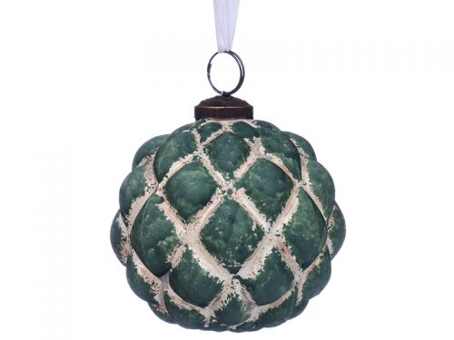 Ялинкова іграшка 10см зелене золото