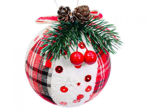 Набір ялинкових кульок 3шт, 8см