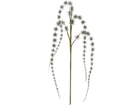 Різдвяна декоративна гілочка м'ята з глітером, 50см