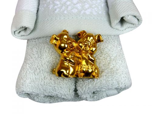 Рушник 30х50 см + статуетка, в асортименті