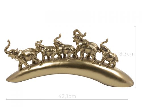 Фігурка декоративна «5 слонів» 42,1х6,5х18,3 см