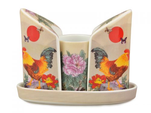 Набір для спецій з 3 пр. + підставка під зубочистки 10 см