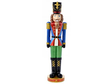 Статуетка новорічна Лускунчик з підсвіткою 37x32x142см