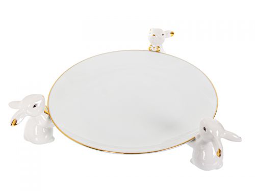 Блюдо для торта "Кролики" 23см