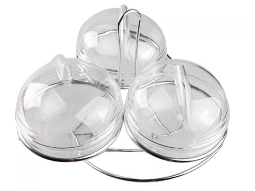 Набір із 3- х салатників на метал. підставці