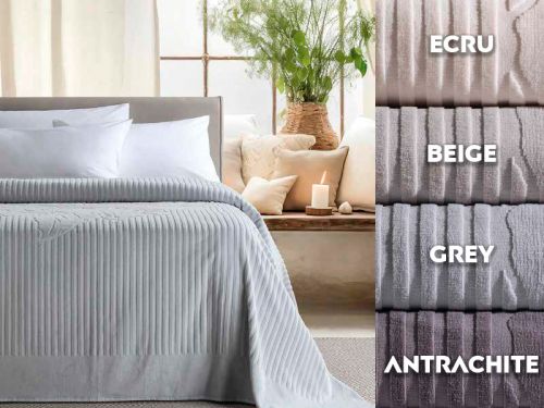 Покривало Elroy 220х240 см бавовна Grey