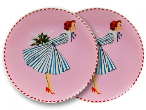 Набір з 2-х тарілок "Miss Christmas" 20,5см
