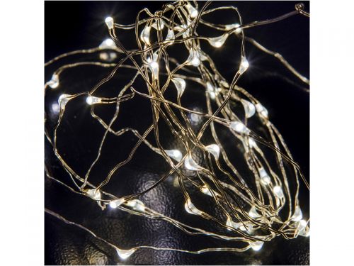 Гірлянда 10м, білий тепле світло, 100 micro LED, зовнішня