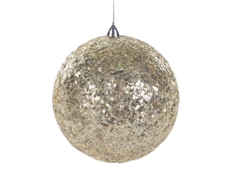 Прикраса декоративна куля срібло 15см