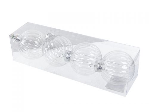 Набір ялинкових прикрас із 4 штук 8 см (пластик)