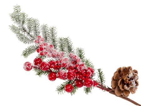 Гілка декоративна хвойна 33 см (пластик)