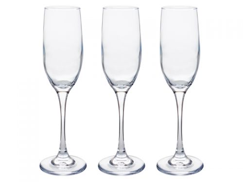 Набір з 3 келихів для шампанського 170мл
