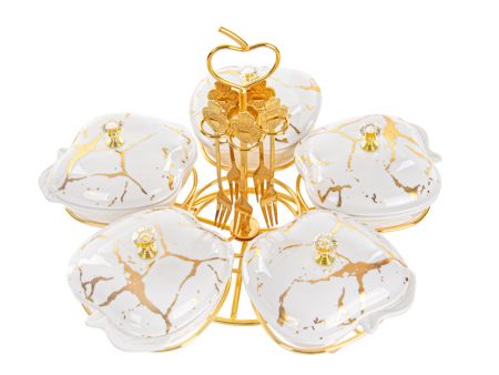 Менажниця з кришками на металл підставці