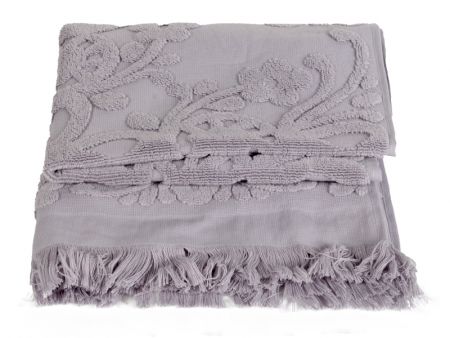 Рушник arya 50x90см сірий isabel soft