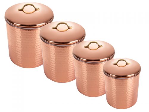 Набір з 4-х банок для зберігання сипких продуктів  (20 см,18см,16см,12см)