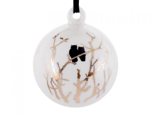 Ялинкова прикраса "Золоти Совушкі" 8,5 СМ