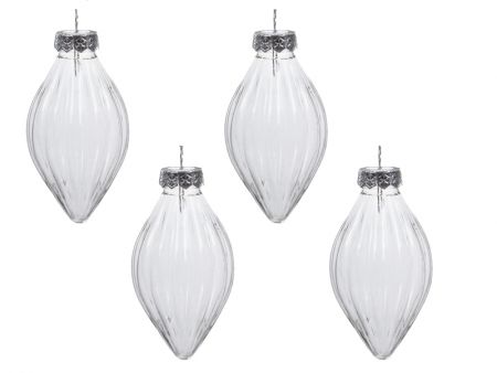 Набір ялинкових прикрас із 4 штук 8 см (пластик)