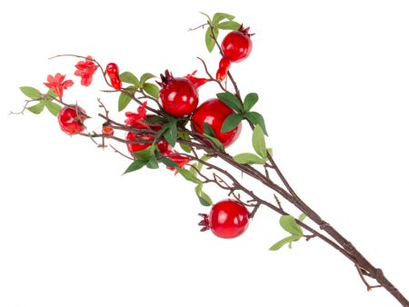 Гілка декоративна гранат 95 см (пластик)
